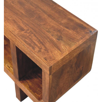 Artisan - Orion Curved Chestnut Media Unit
