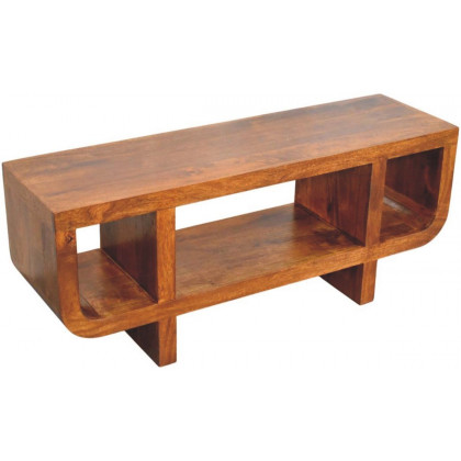 Artisan - Orion Curved Chestnut Media Unit