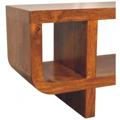 Artisan - Orion Curved Chestnut Media Unit