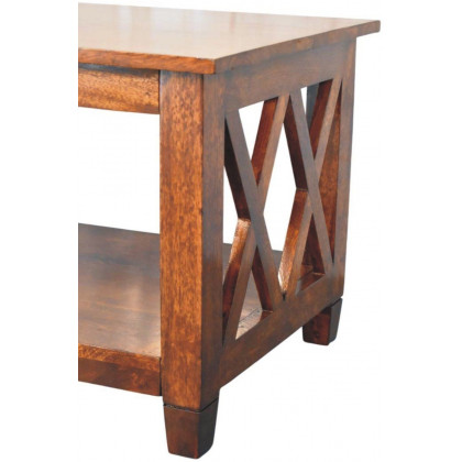 Artisan - Belmont X-Frame Chestnut Coffee Table