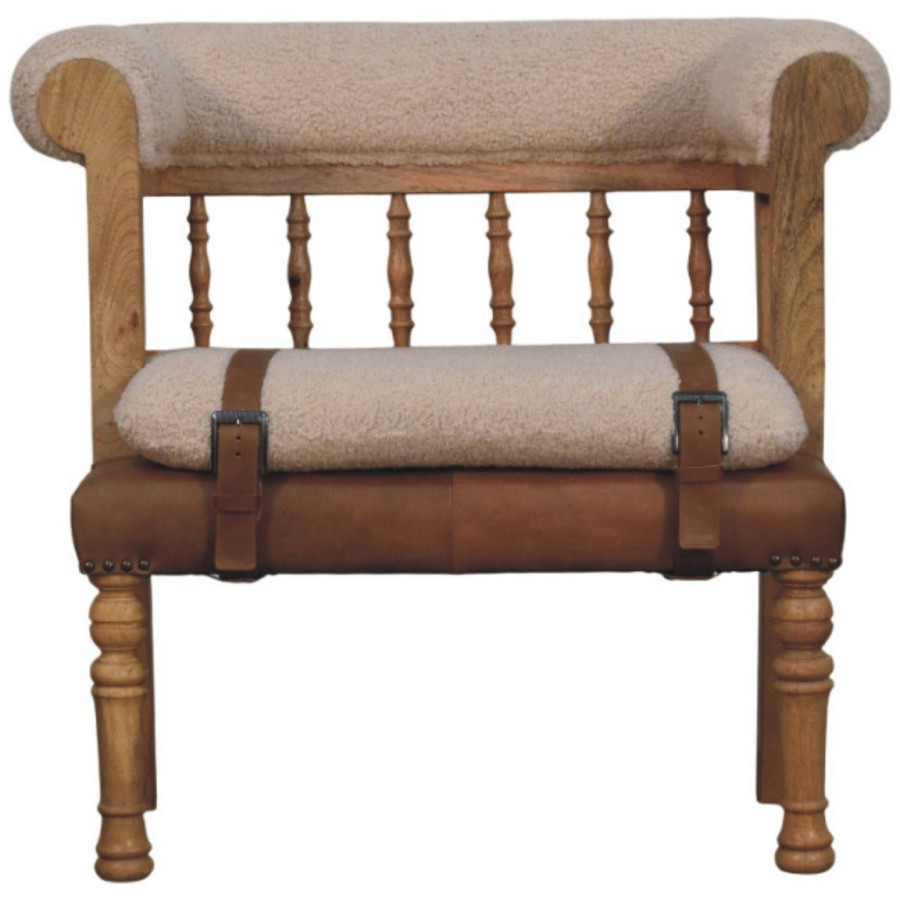 Artisan - Strapped Hallway Boucle Bench