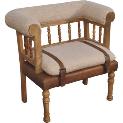 Artisan - Strapped Hallway Boucle Bench
