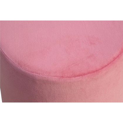 Artisan Footstool with Base - Dusty Pink, Gold, Velvet