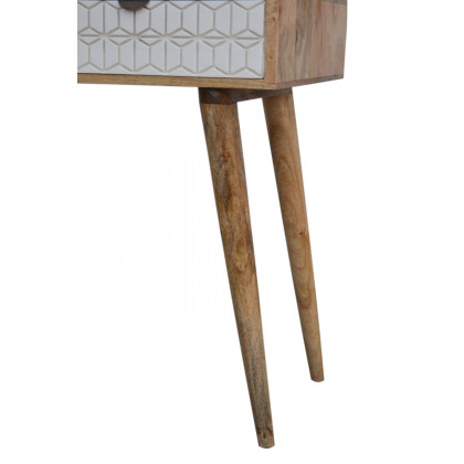 Artisan - Carved Console Table in Sleek White