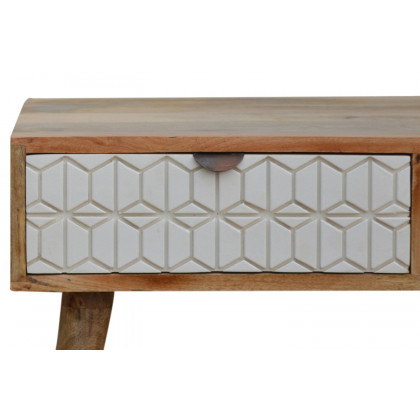 Artisan - Carved Coffee Table in Sleek White