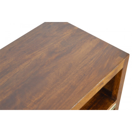 Artisan - Media Unit with Gold Bar in Chestnut