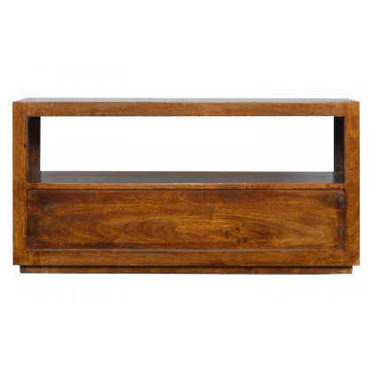 Artisan - Media Unit with Gold Bar in Chestnut