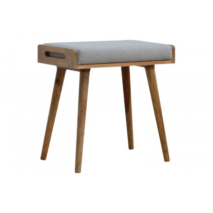 Artisan Tray Style Footstool - Gray Tweed