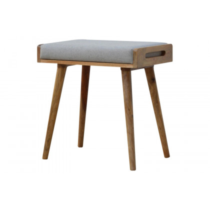 Artisan Tray Style Footstool - Gray Tweed