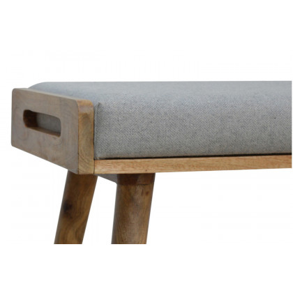 Artisan Tray Style Footstool - Gray Tweed