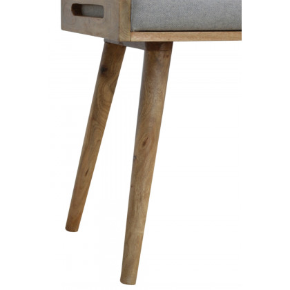 Artisan Tray Style Footstool - Gray Tweed