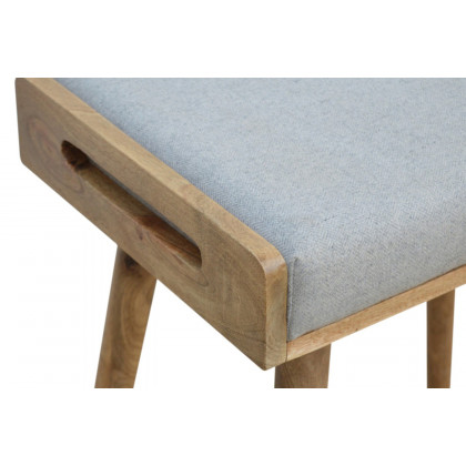 Artisan Tray Style Footstool - Gray Tweed