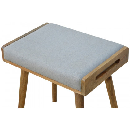 Artisan Tray Style Footstool - Gray Tweed
