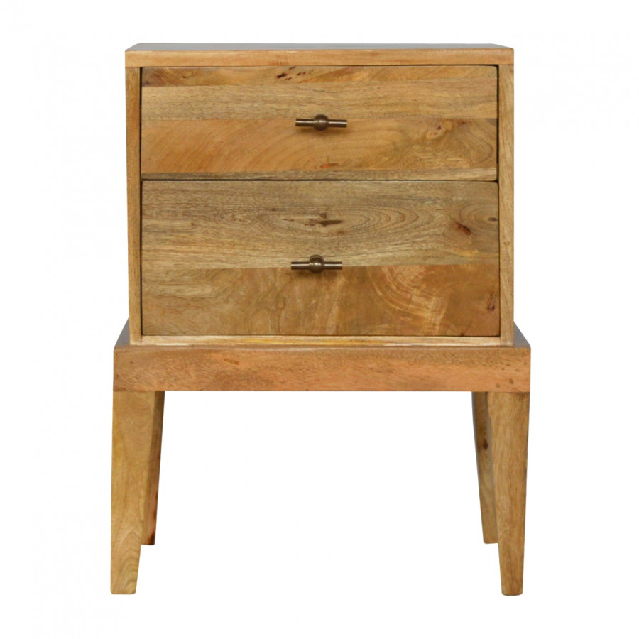 Artisan - Solid Nightstand with T-Bar Knobs in Oak-Ish, Wood