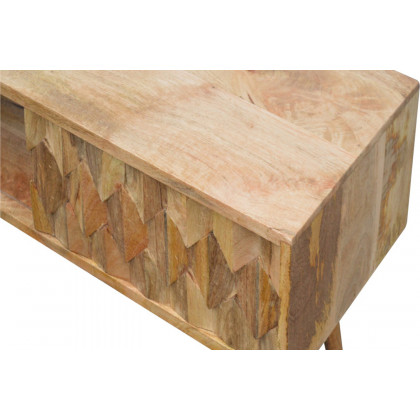 Artisan - Pineapple Carved Media Unit in Oak-ish