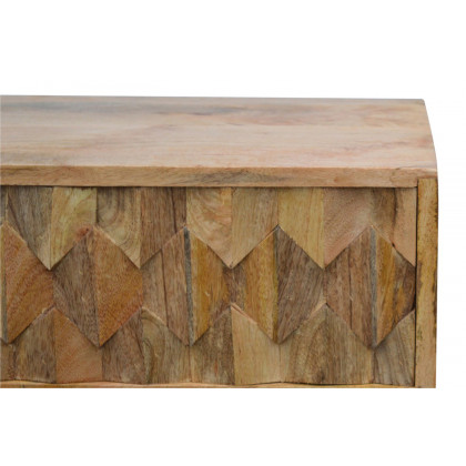 Artisan - Pineapple Carved Media Unit in Oak-ish