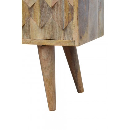 Artisan - Pineapple Carved Media Unit in Oak-ish