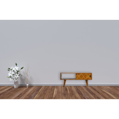 Artisan - Sliding Brass Inlay Media Unit
