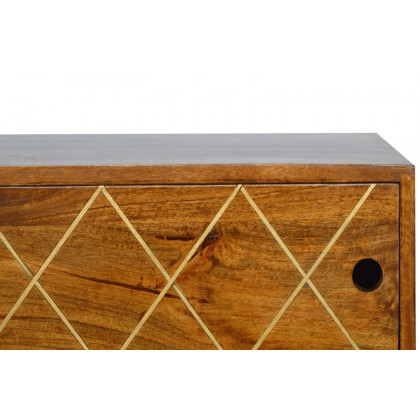 Artisan - Sliding Brass Inlay Media Unit