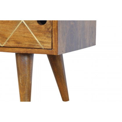 Artisan - Sliding Brass Inlay Media Unit