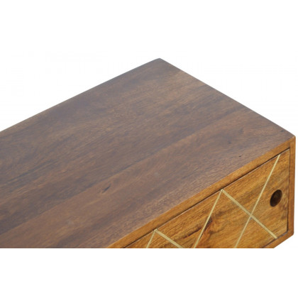 Artisan - Sliding Brass Inlay Media Unit