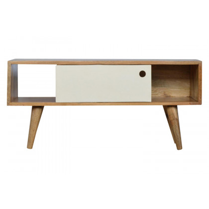 Artisan - Media Unit with White Painted Sliding Door