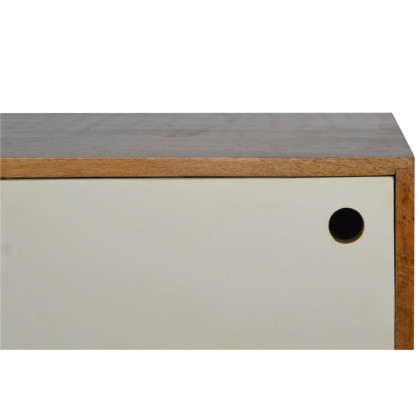 Artisan - Media Unit with White Painted Sliding Door