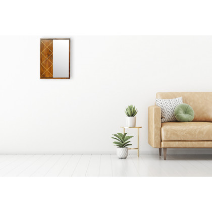 Artisan - Sliding Brass Inlay Wall Mirror Cabinet