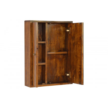 Artisan - Sliding Brass Inlay Wall Mirror Cabinet