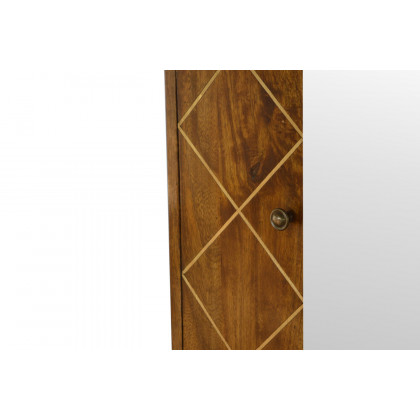 Artisan - Sliding Brass Inlay Wall Mirror Cabinet