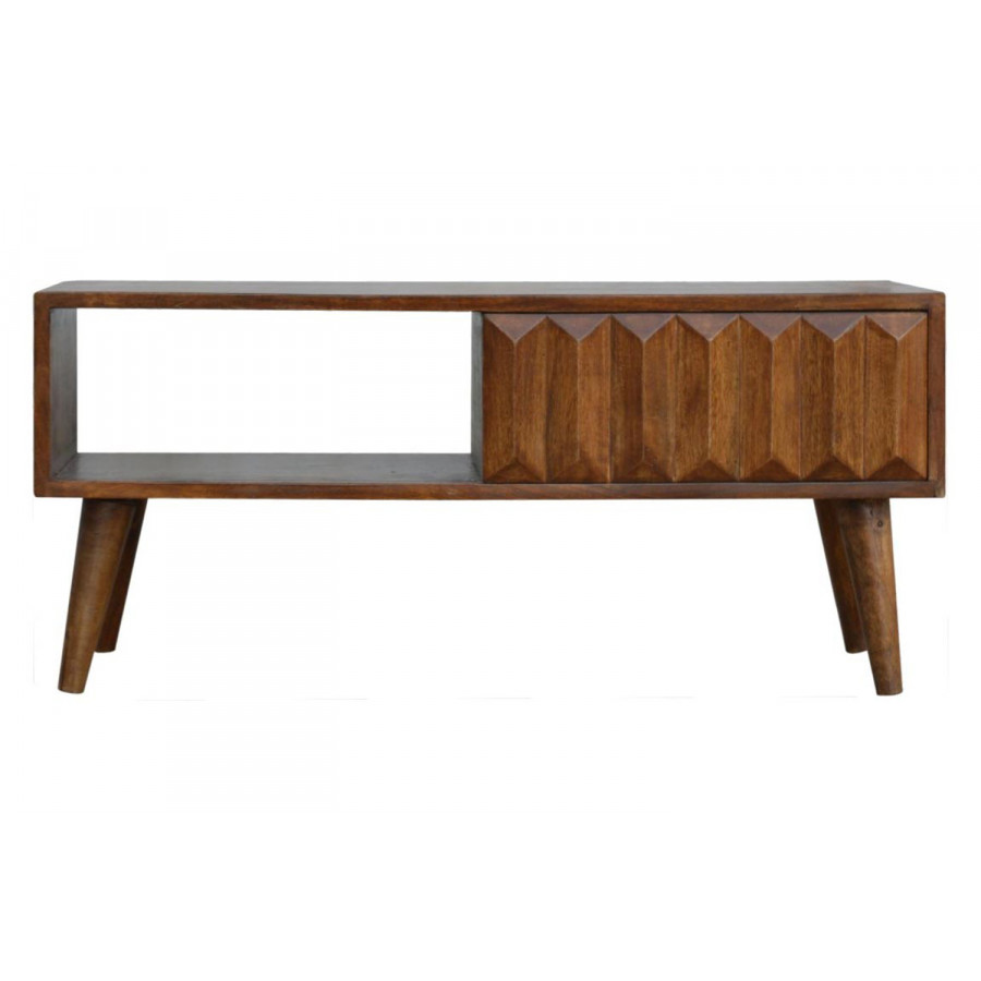 Artisan - Prism Sliding Door Media Unit in Chestnut