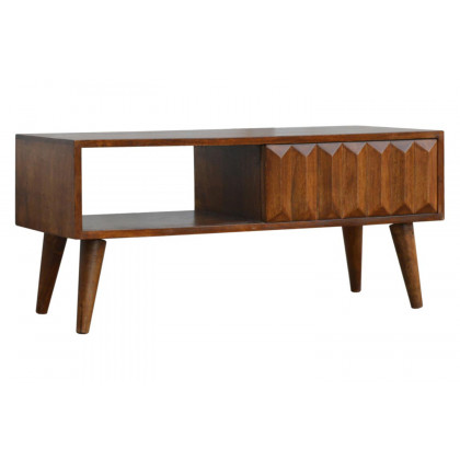 Artisan - Prism Sliding Door Media Unit in Chestnut