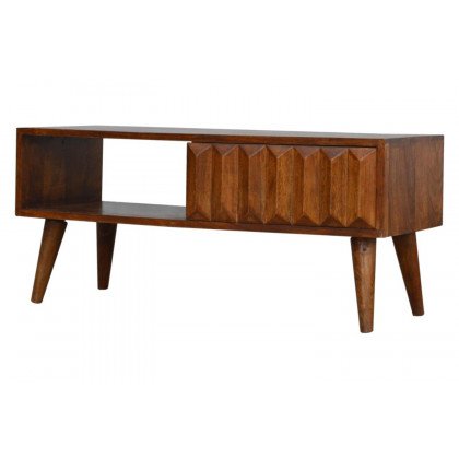 Artisan - Prism Sliding Door Media Unit in Chestnut