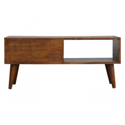 Artisan - Prism Sliding Door Media Unit in Chestnut