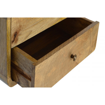 Artisan Curved Wall Mounted Bedside - Oak-ish