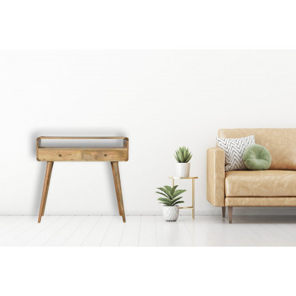 Artisan Curved Console Table - Oak-ish