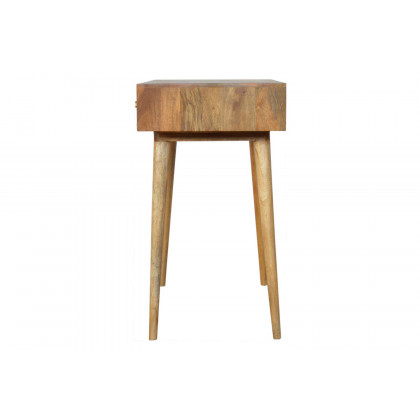 Artisan Diamond Carved Writing Desk - Oak-ish