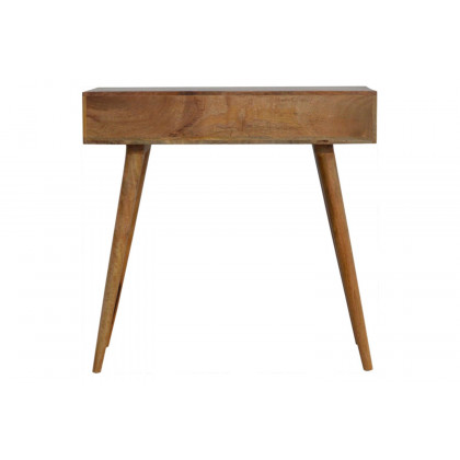 Artisan Diamond Carved Console Table - Oak-ish