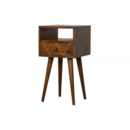 Artisan - Mini Geometric Brass Inlay Bedside