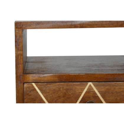 Artisan - Mini Geometric Brass Inlay Bedside