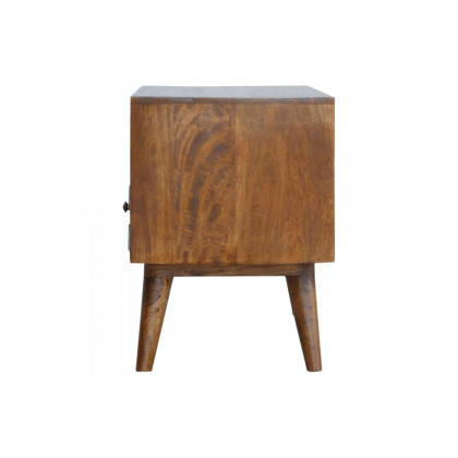 Artisan - Pineapple Carved Media Unit in Chestnut