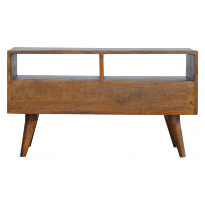 Artisan - Pineapple Carved Media Unit in Chestnut