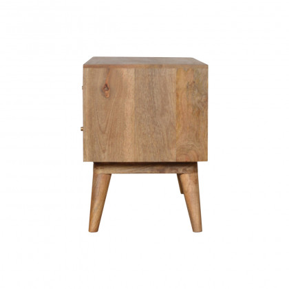 Artisan - Tile Carved TV Unit in Oak-Ish