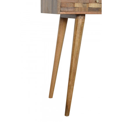 Artisan Tile Carved Console Table - Oak-ish