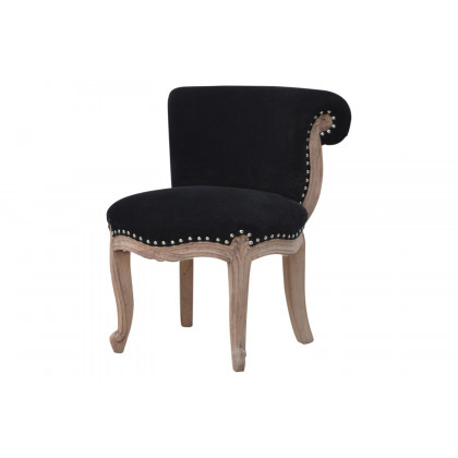 Artisan Studded Chair - Velvet, Black