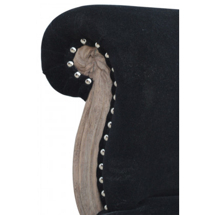 Artisan Studded Chair - Velvet, Black