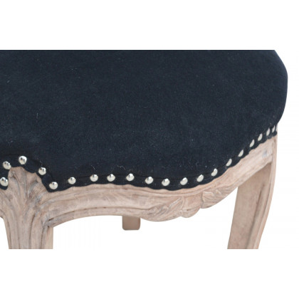 Artisan Studded Chair - Velvet, Black