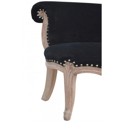 Artisan Studded Chair - Velvet, Black