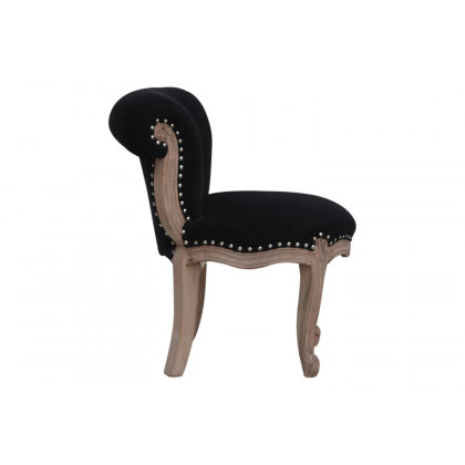 Artisan Studded Chair - Velvet, Black