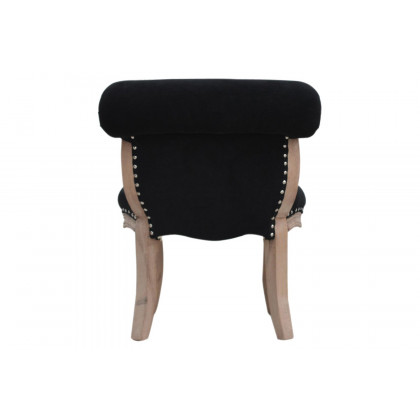 Artisan Studded Chair - Velvet, Black